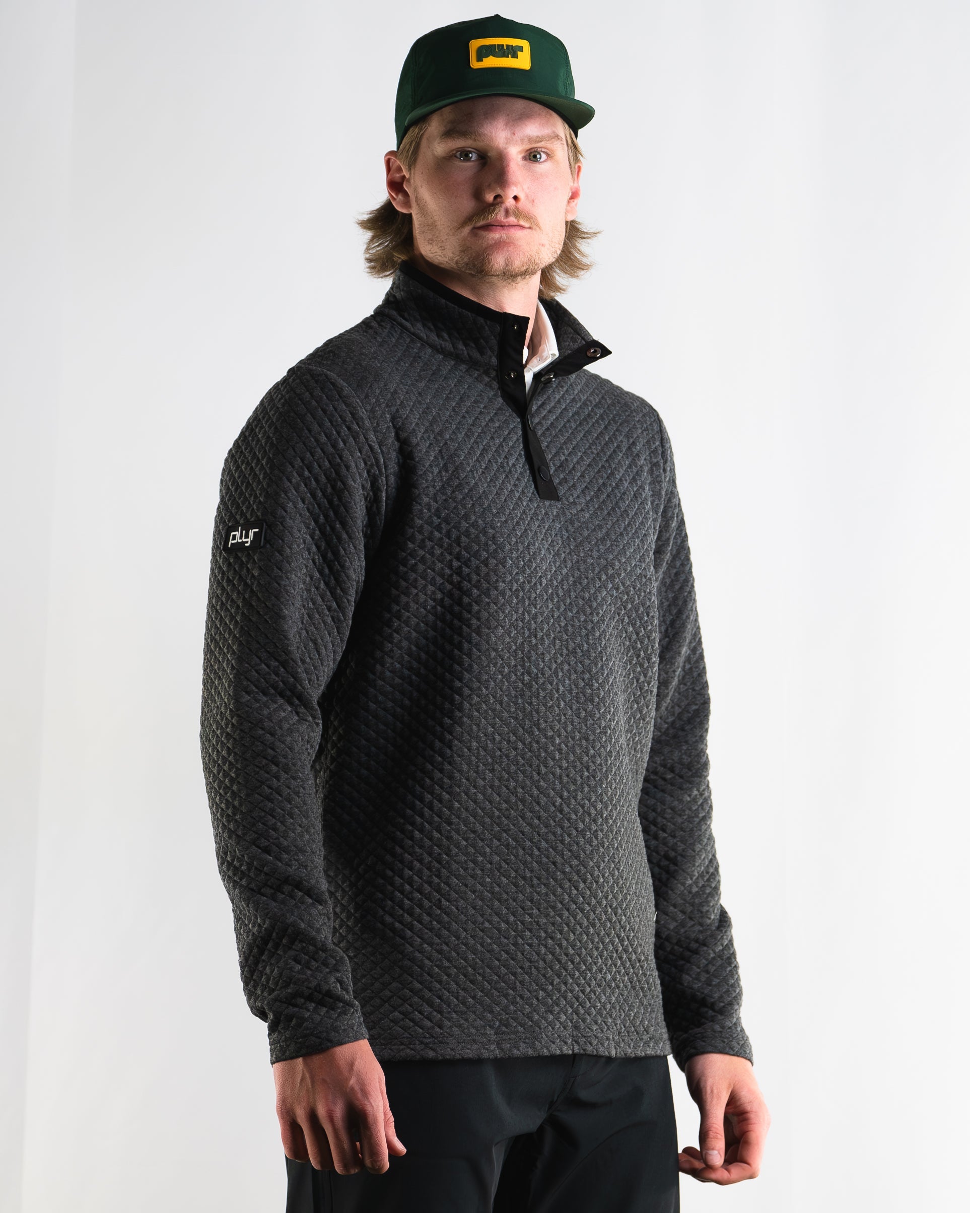 Stratus Button Up - Charcoal