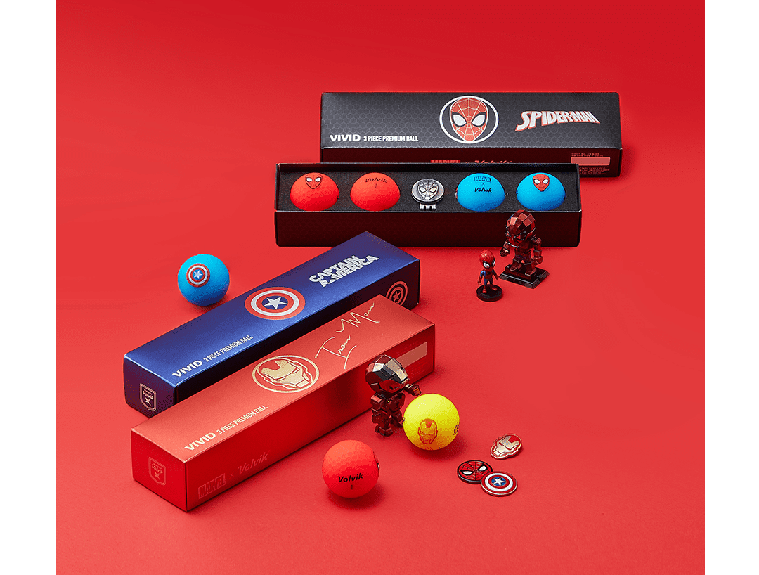 Marvel 4 Ball Gift Set Pacific Golf Warehouse Pacific Golf Warehouse Volvik Colored Golf Balls