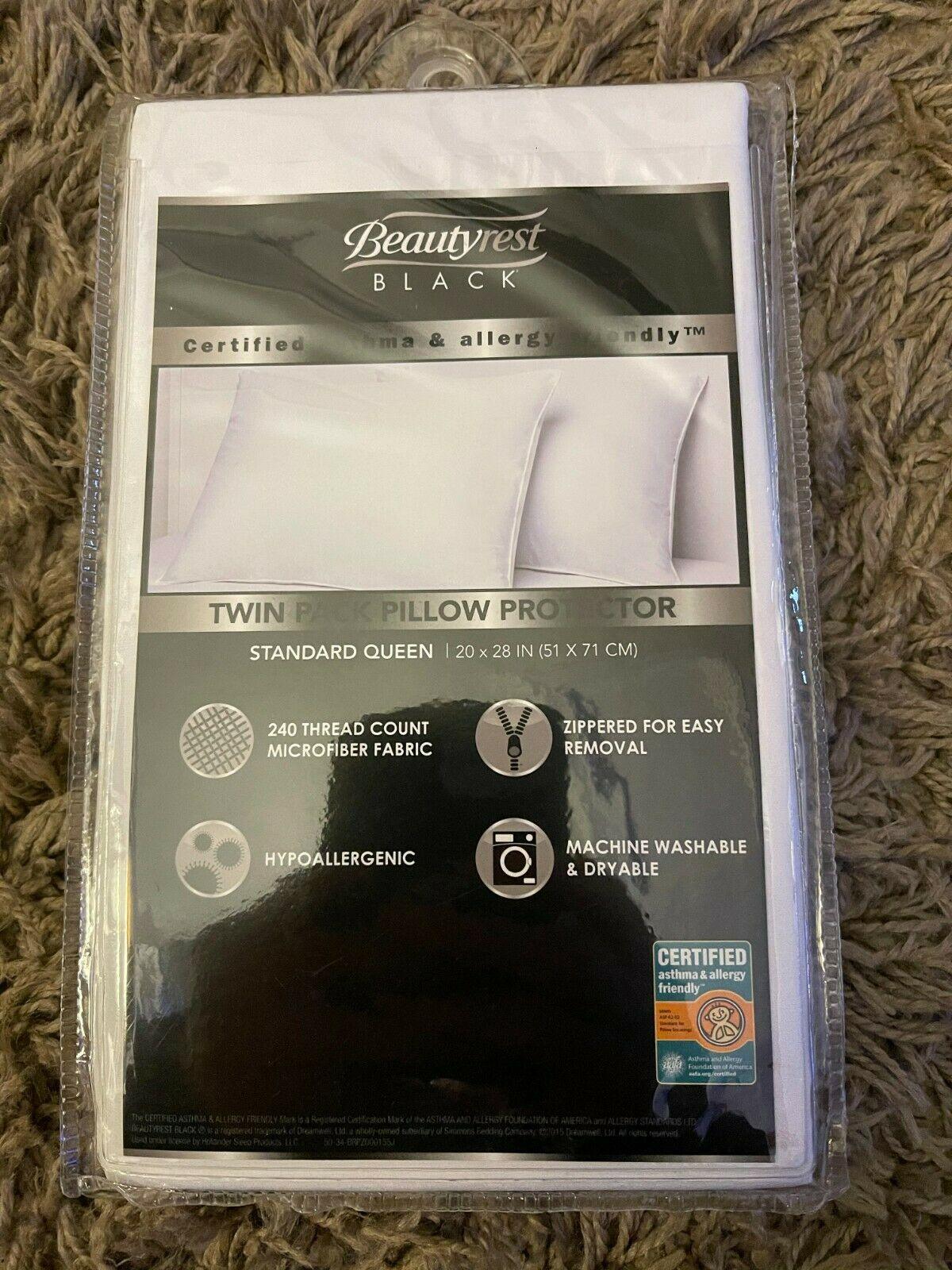 Beautyrest Black Twin Pack Queen Pillow Protector Pacific Golf Warehouse Beautyrest