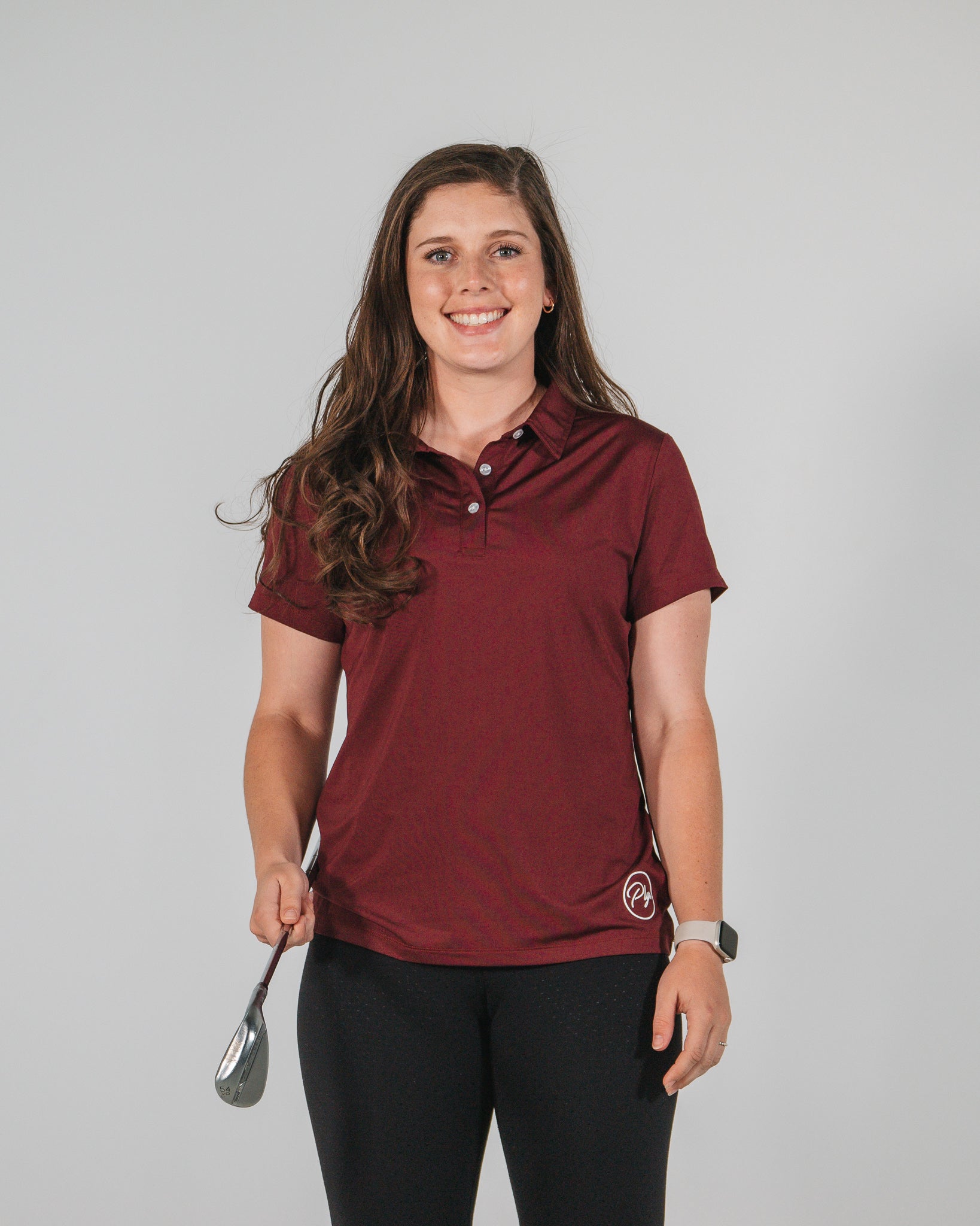 Women's Functional Polo - Maroon